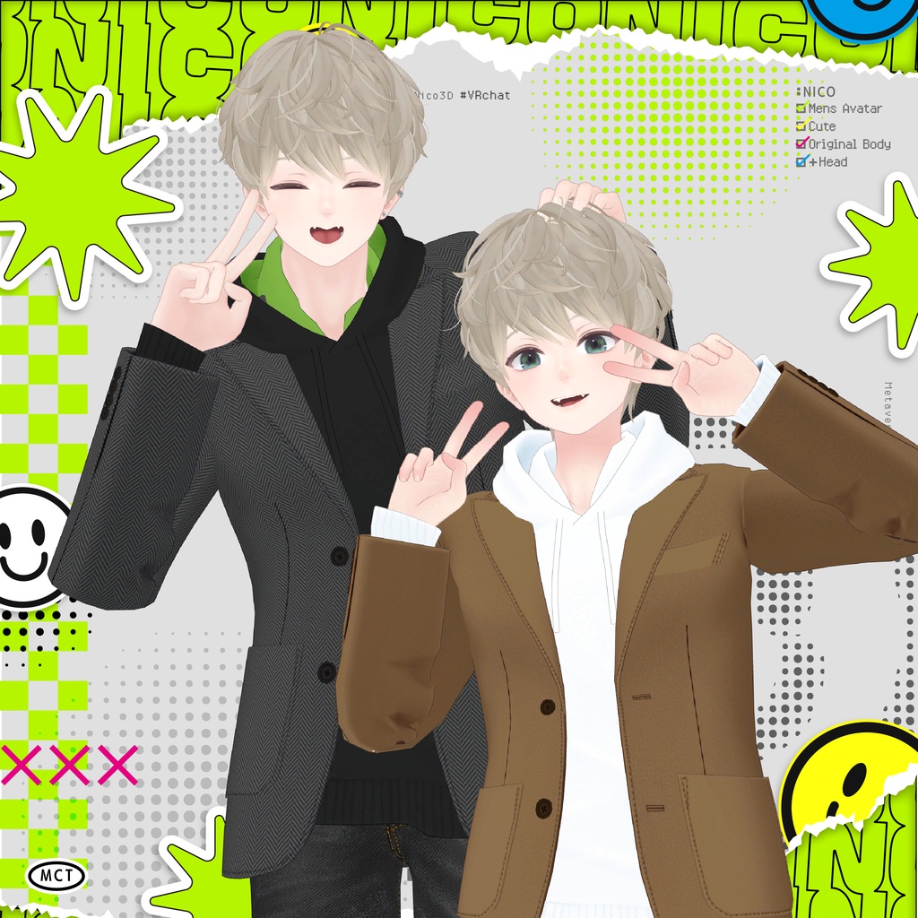 Nico - Original 3D Model for VRChat (VRC Avatar) #日瑚3D #Nico3D / AC5