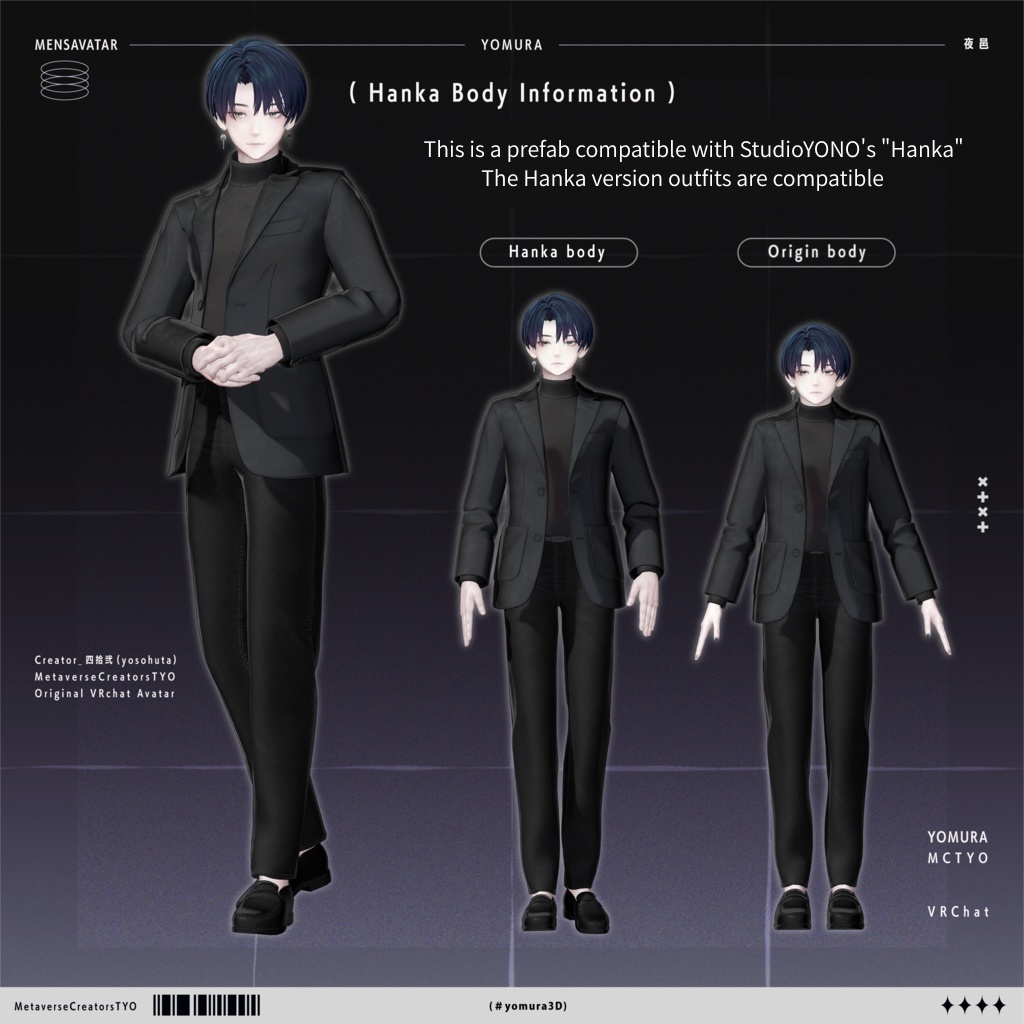 Yomura - Original 3D Model for VRChat (VRC Avatar) #夜邑3D #Yomura3D / AC6