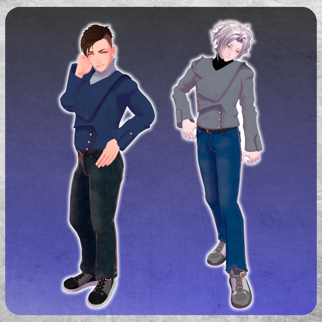 (5 Avatar Compatible) Yorumachi Riders - VRChat Men's Clothing / CP46