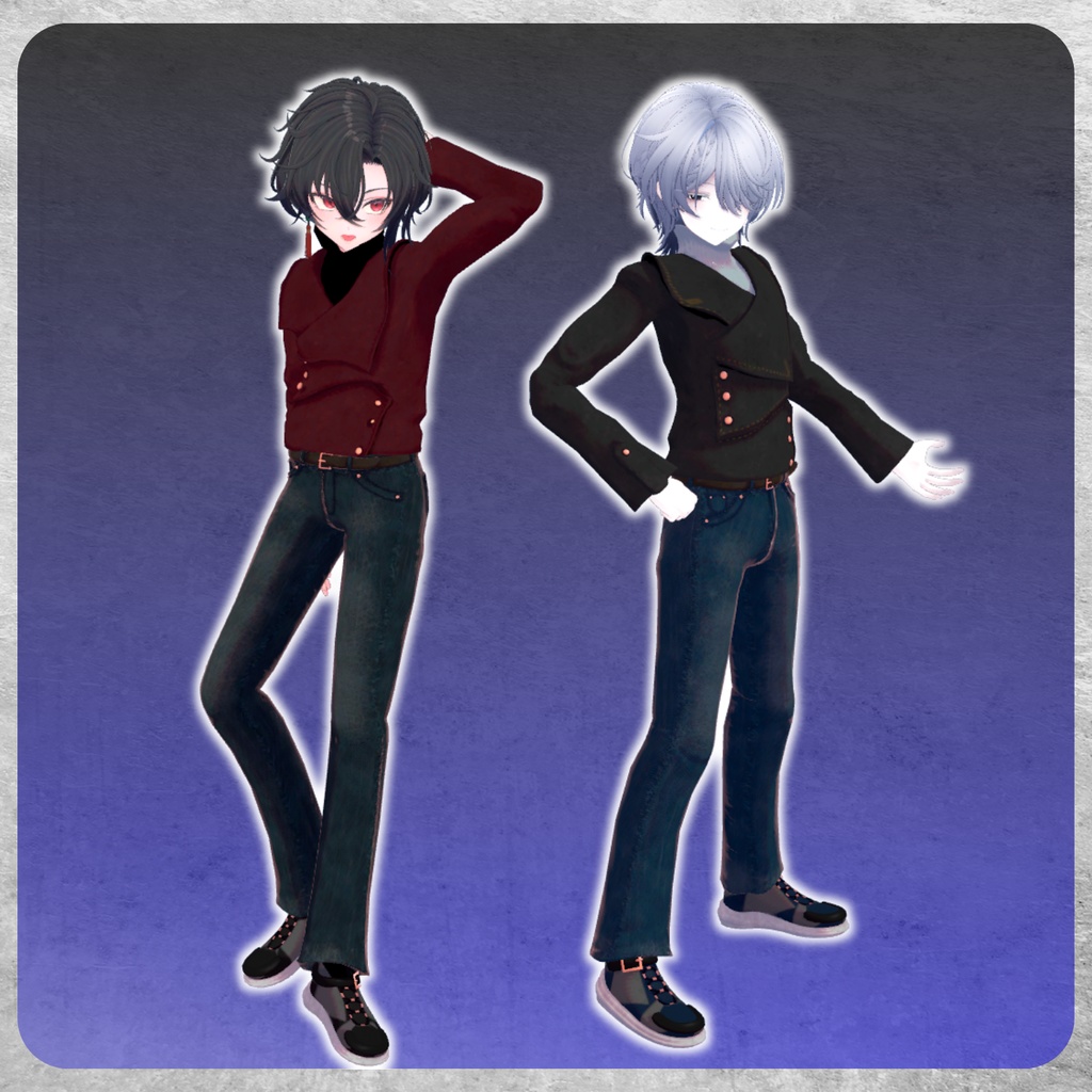 (5 Avatar Compatible) Yorumachi Riders - VRChat Men's Clothing / CP46