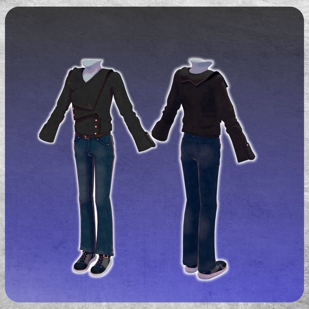 (5 Avatar Compatible) Yorumachi Riders - VRChat Men's Clothing / CP46