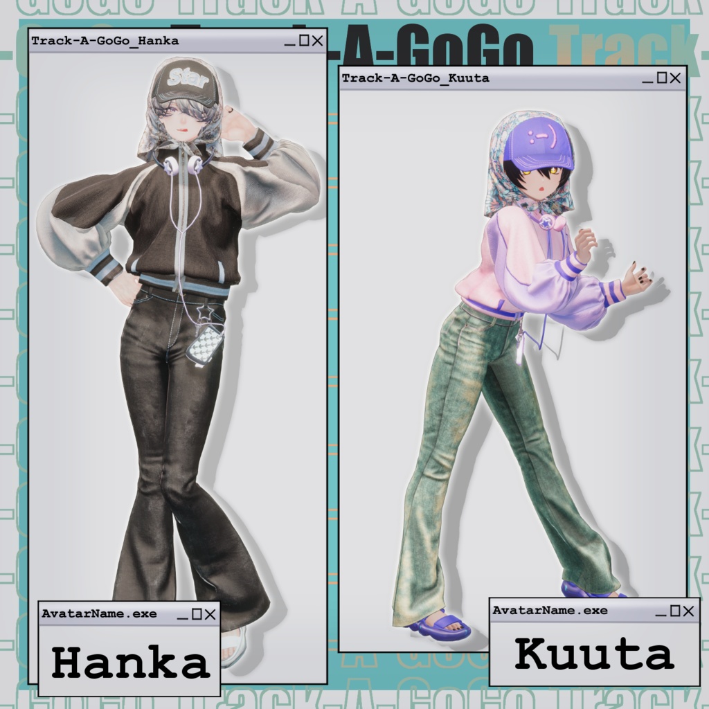 (4 Avatar Compatible) Track-A-GoGo - VRChat Men's Clothing / CP38