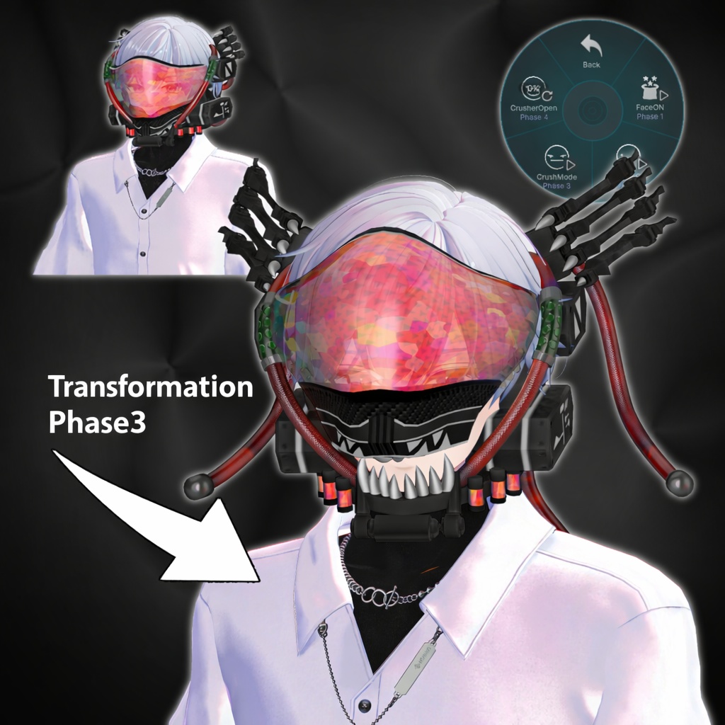 V2FACE Cyberpunk Mask - VRChat Gimmicky Avatar Accessory / CP43