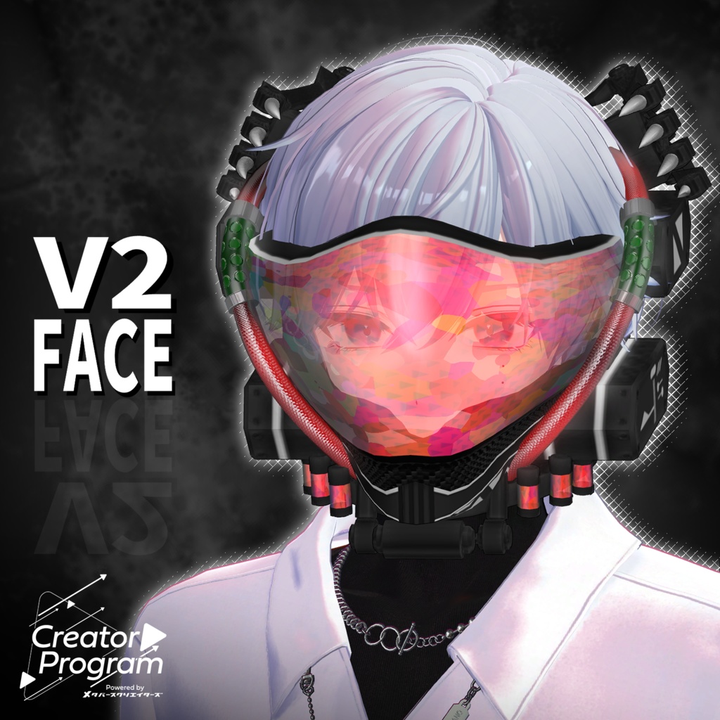 V2FACE Cyberpunk Mask - VRChat Gimmicky Avatar Accessory / CP43