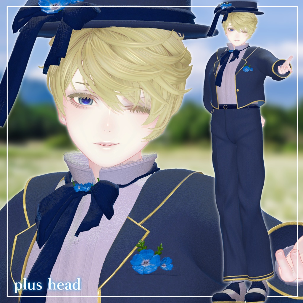 Luzent Nemophila Style - VRChat Men's Clothing / CP39