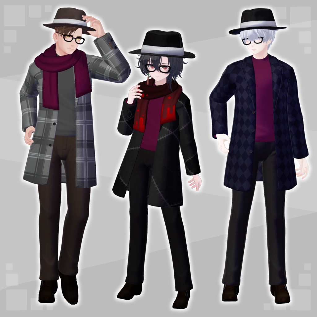 Agent chester coat- VRChat Men's Clothing / CP5