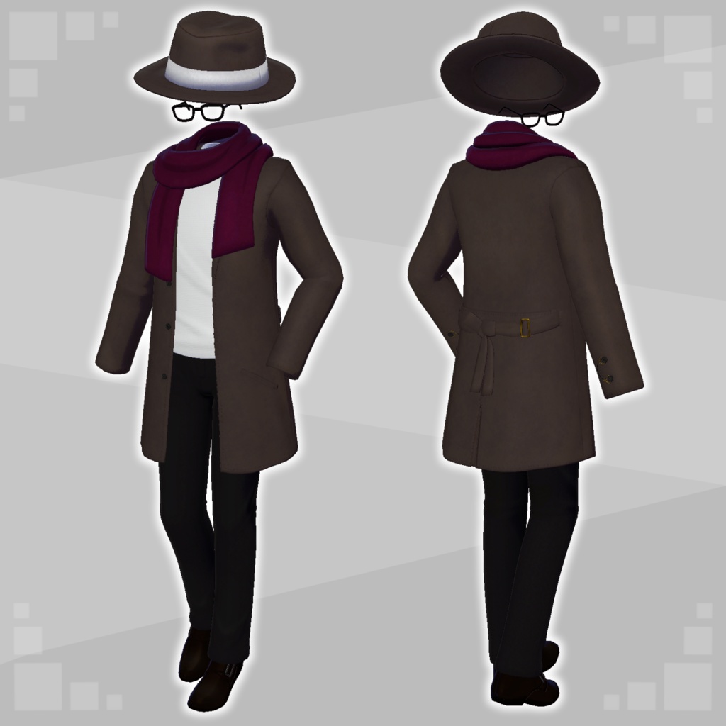 Agent chester coat- VRChat Men's Clothing / CP5