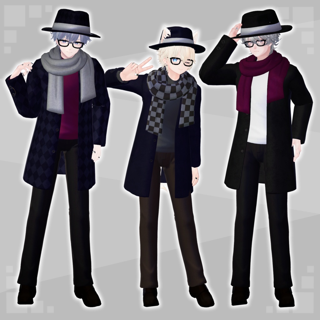Agent chester coat- VRChat Men's Clothing / CP5