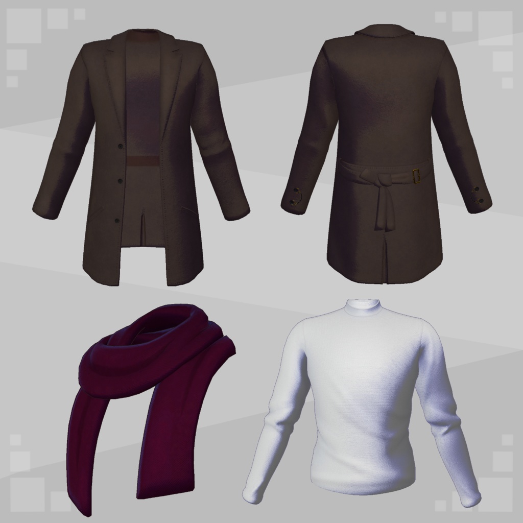 Agent chester coat- VRChat Men's Clothing / CP5