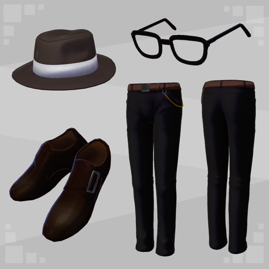 Agent chester coat- VRChat Men's Clothing / CP5