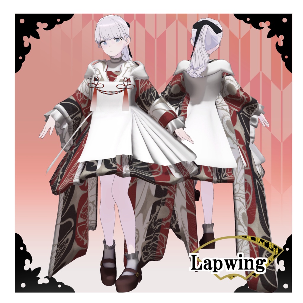Red & White Apron Dress - VRChat Women's Clothing / CP20