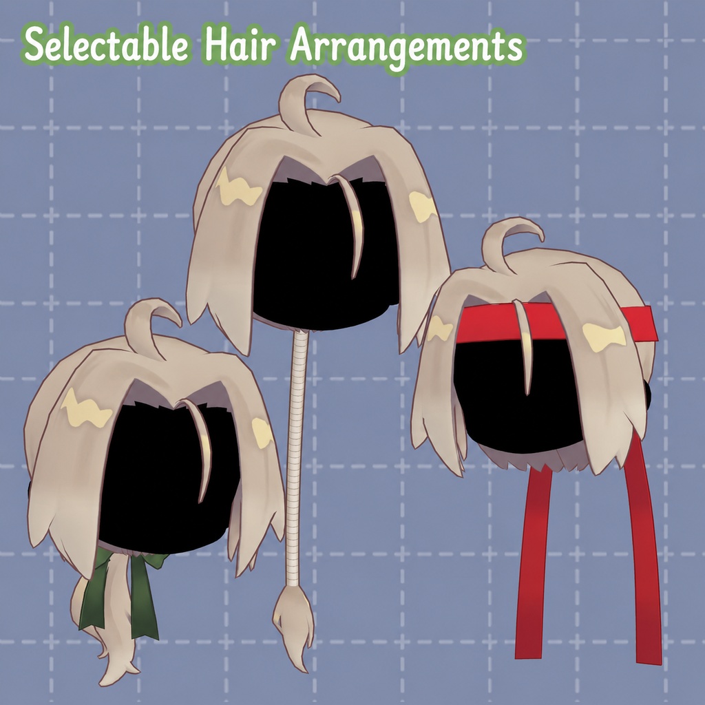 Neat Center-Part Hair & Styling Set - VRChat Hair / CP3