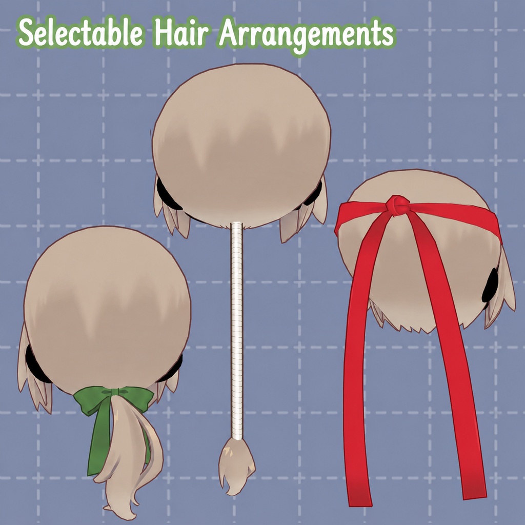 Neat Center-Part Hair & Styling Set - VRChat Hair / CP3