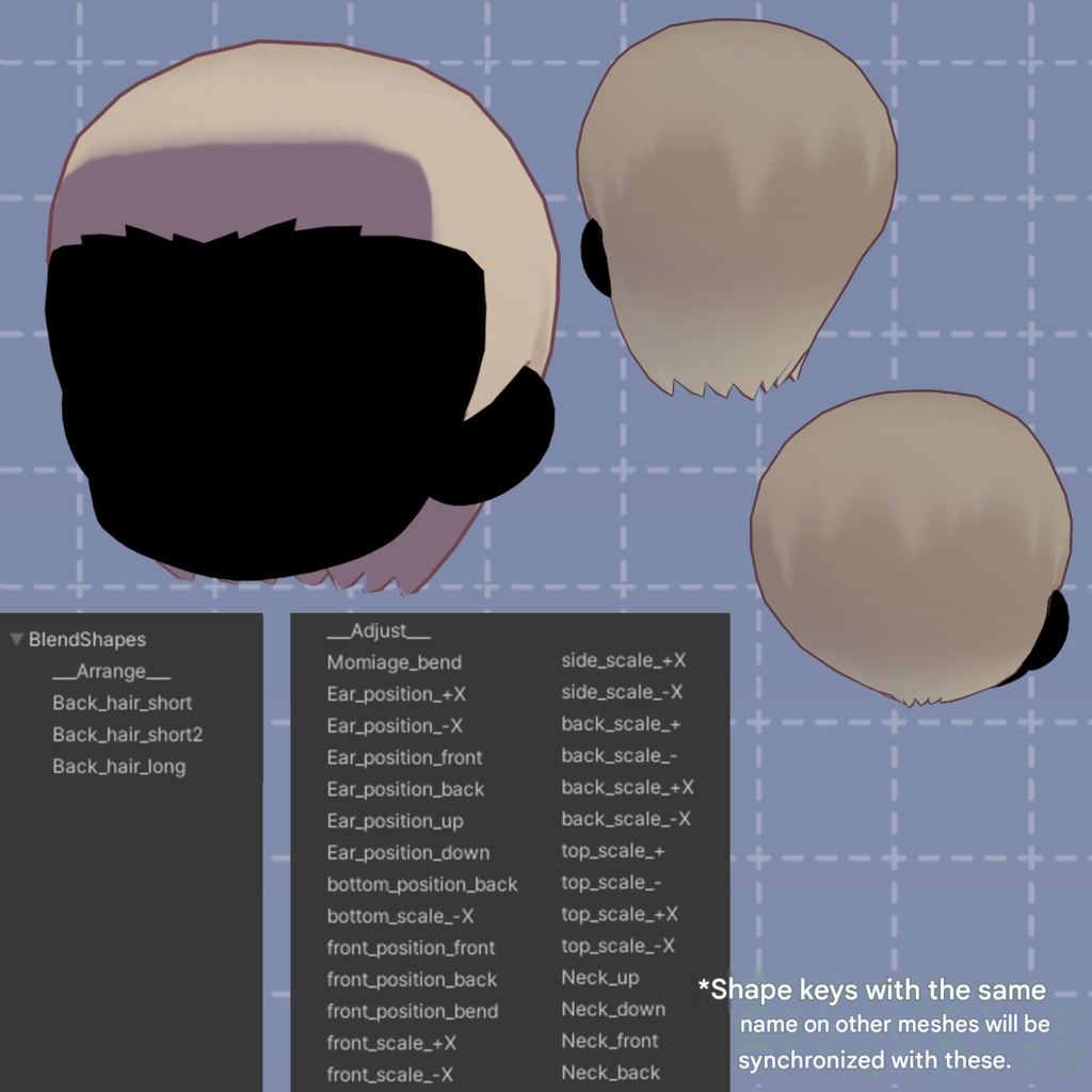 Neat Center-Part Hair & Styling Set - VRChat Hair / CP3
