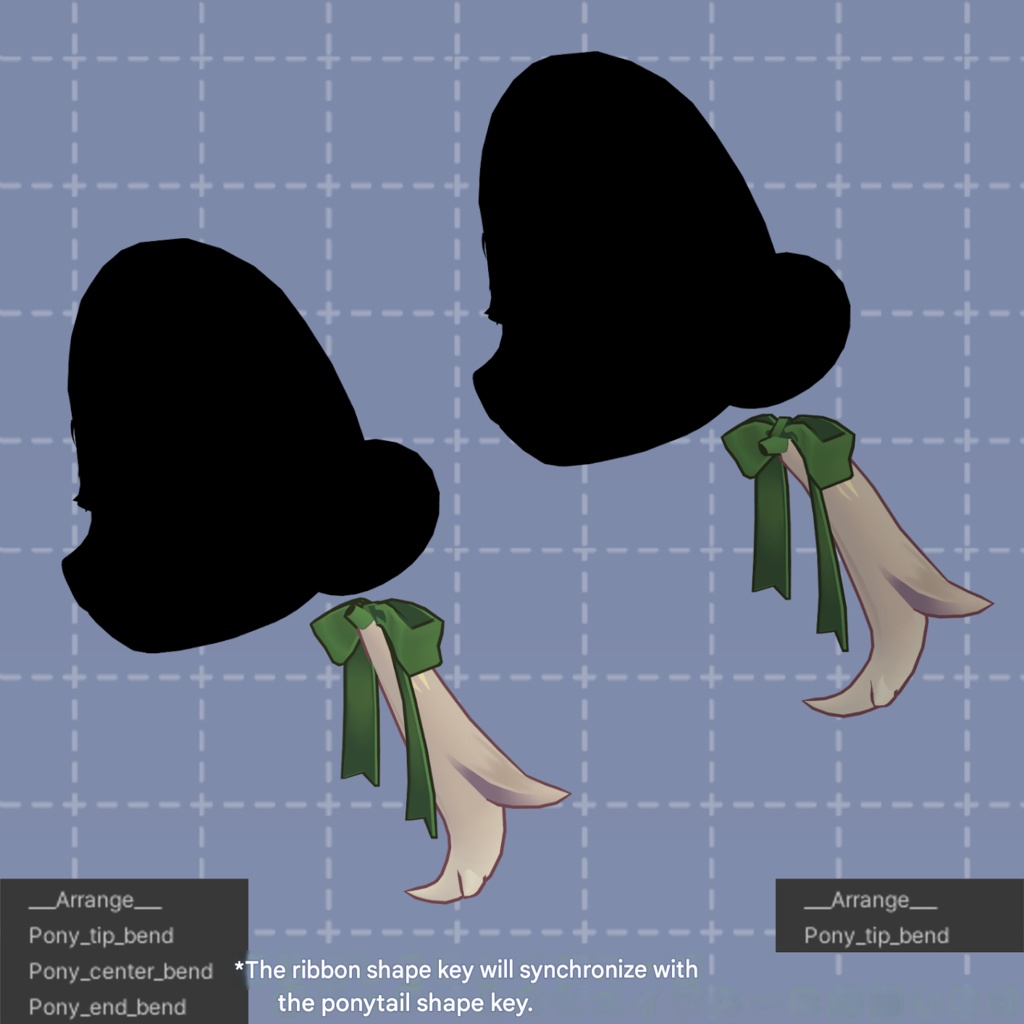 Neat Center-Part Hair & Styling Set - VRChat Hair / CP3
