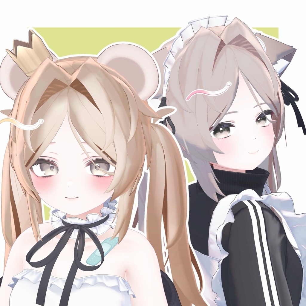 Fluffy Puffed Twin Tails - VRChat Hair / CP26