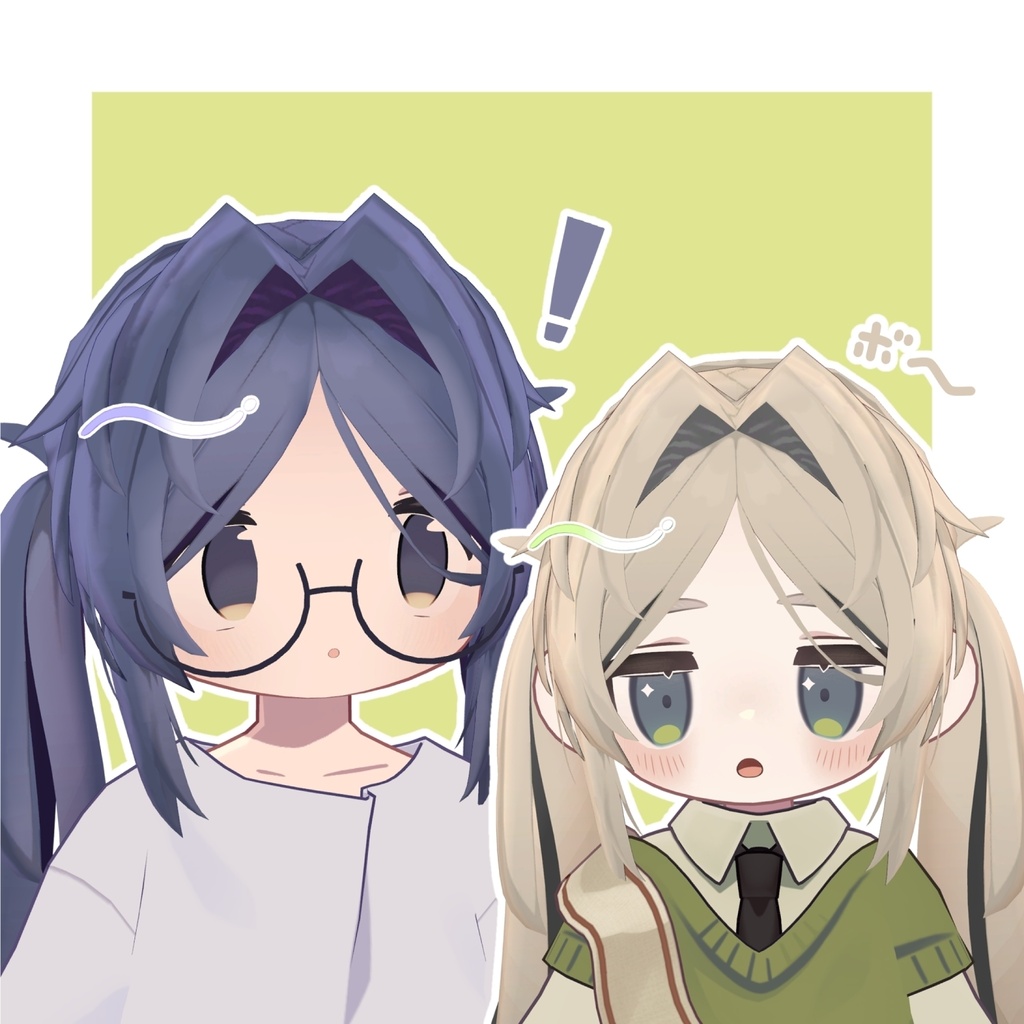 Fluffy Puffed Twin Tails - VRChat Hair / CP26