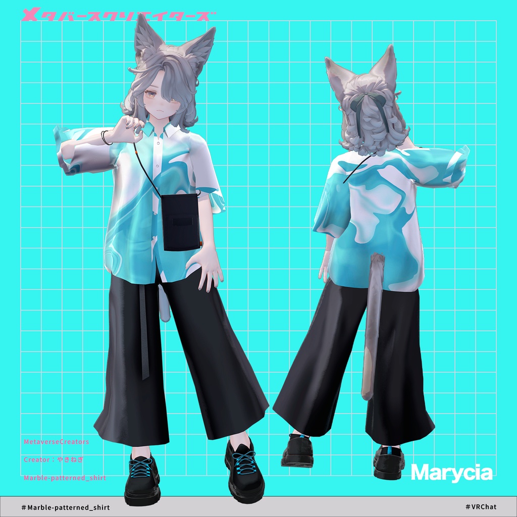 Marble-patterned shirt - VRChat Men's Clothing / CP52