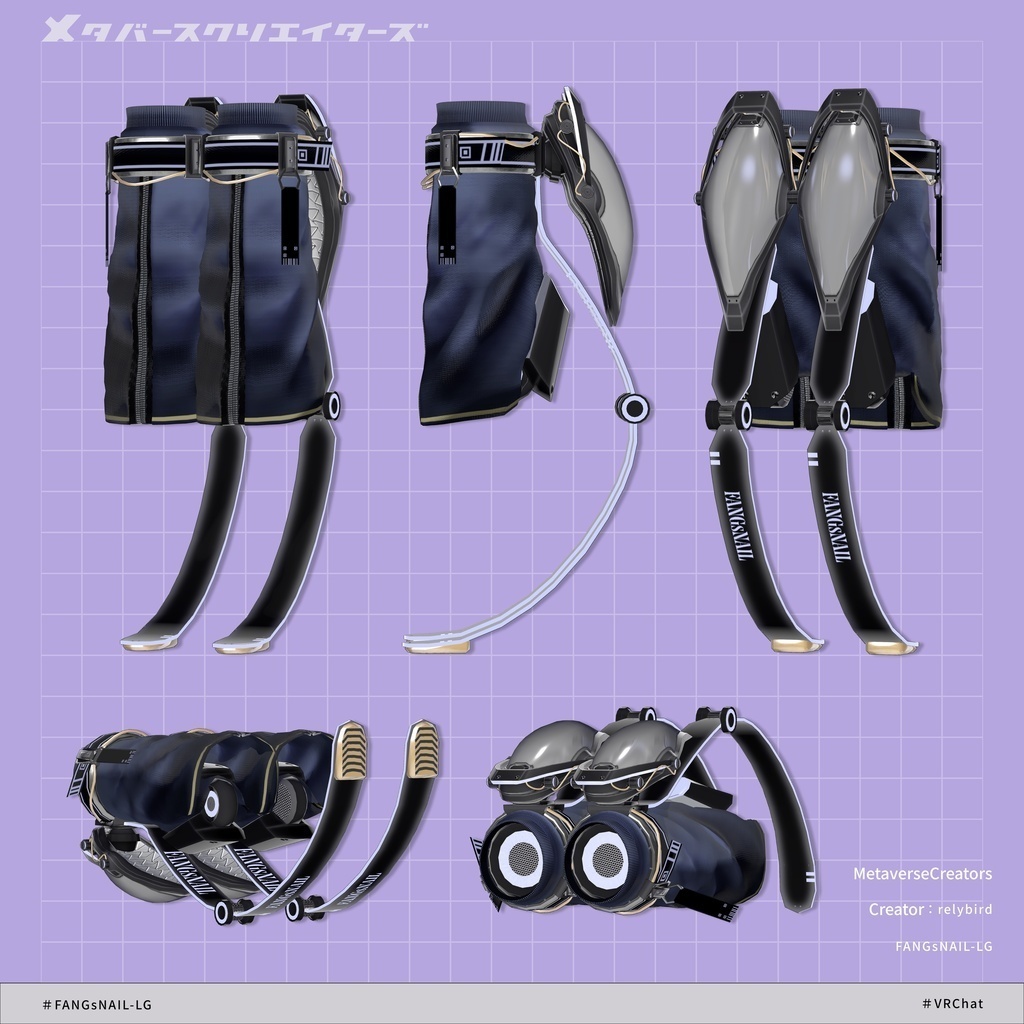FANGsNAIL-LG - VRChat Gimmicky Avatar Accessory / CP43
