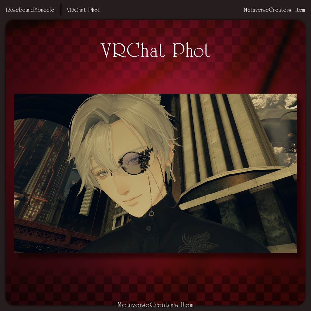 Rosebound Monocle Set - VRChat Gimmicky Avatar Accessory / CP34