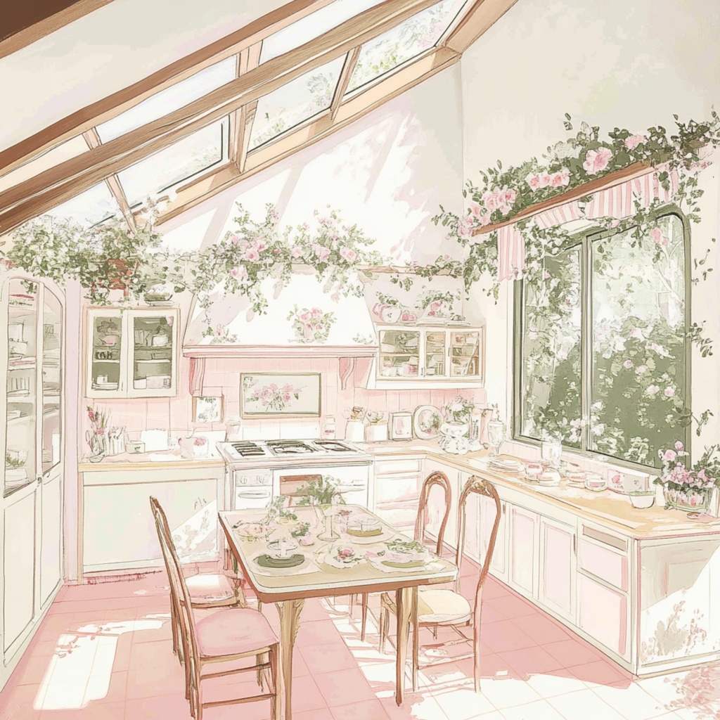 やさしい午後のキッチン3枚セット