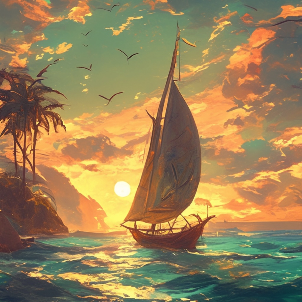 黄金の海をゆく孤独な船旅