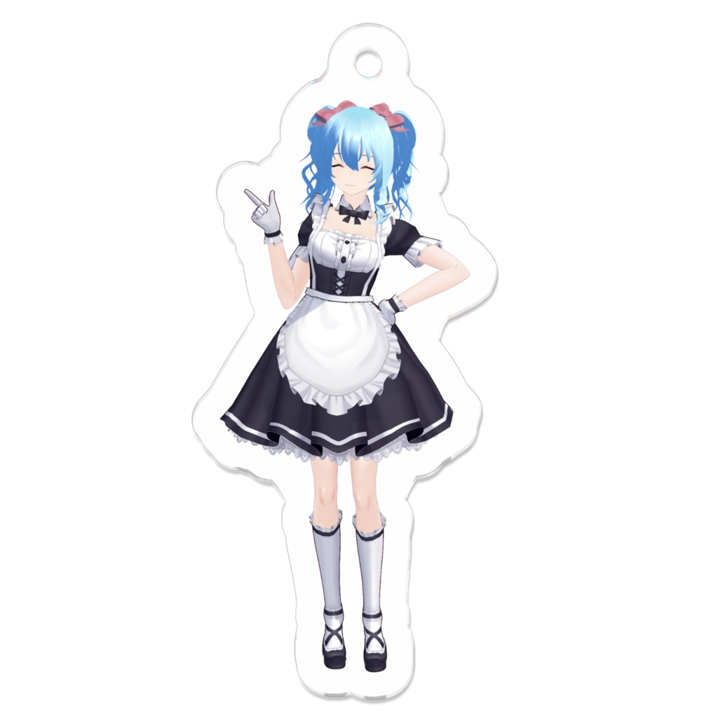【カフェぽ付】アクリルキーホルダー 雪芽乃ミズキファンカフェ制服ver 50mm