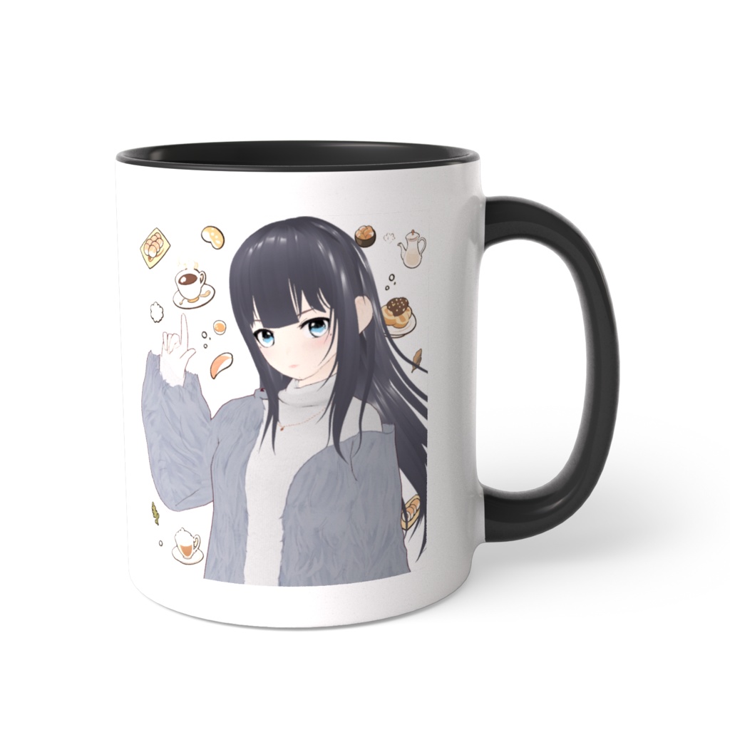 【カフェぽ付】ファンカフェ キャラクター ツートンマグ -月亜羅カナデ-