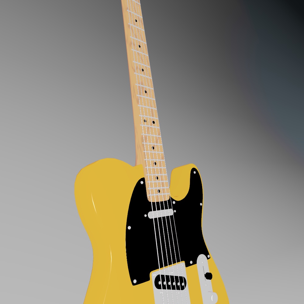 【VRChat向け】ギター&スタンドセット(ハイポリ・ローポリ同梱)