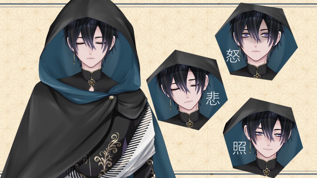 【汎用モデル】ローブを着た男性【Live2Dモデル・VTS対応】