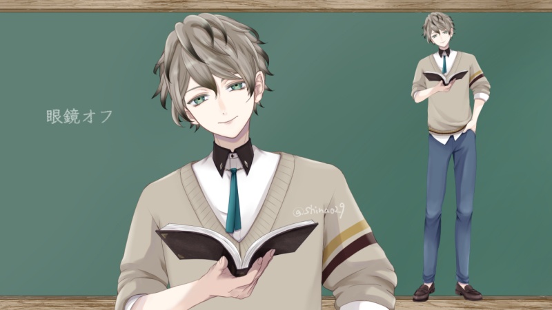 【汎用モデル】眼鏡の男性【Live2Dモデル・VTS対応】