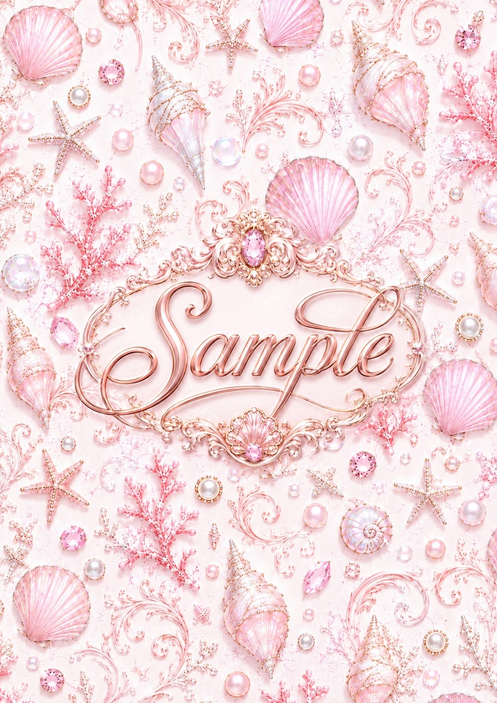 海のきらめき素材セット|貝殻・パール・サンゴ 透過PNG 全8点