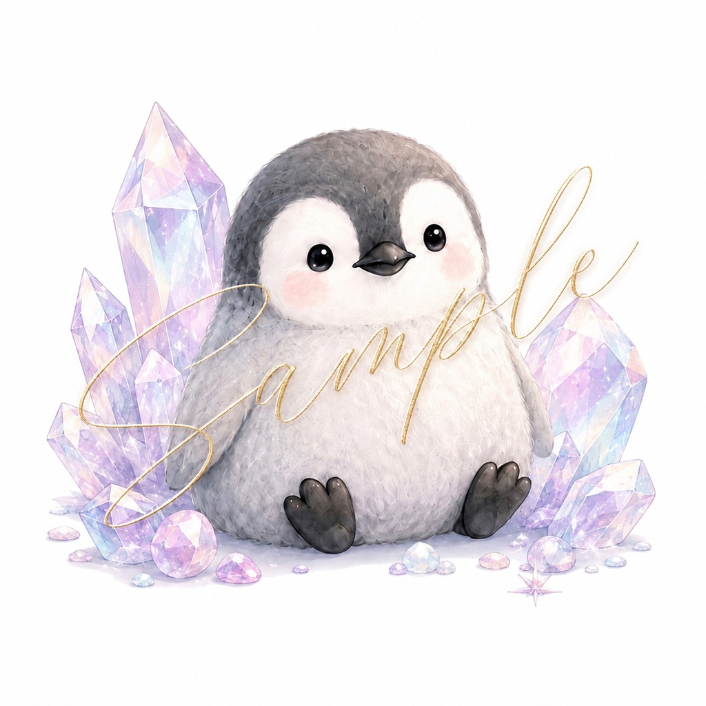 オーロラペンギン サンキューレター 素材セット 全7点