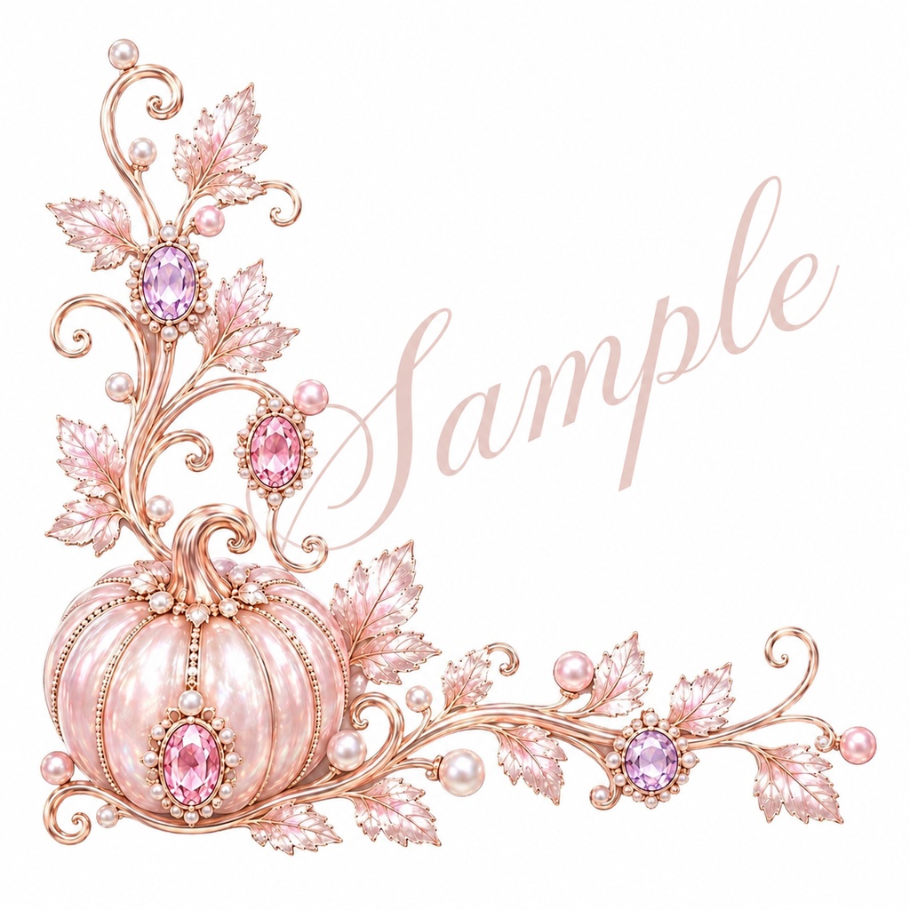 JOD風ハロウィン ジュエルパンプキン サンキューレター 素材セット 全7点