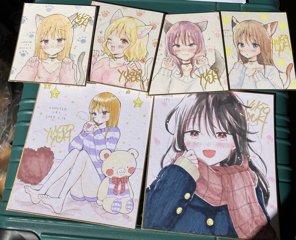 リクエストイラスト色紙（中サイズ）