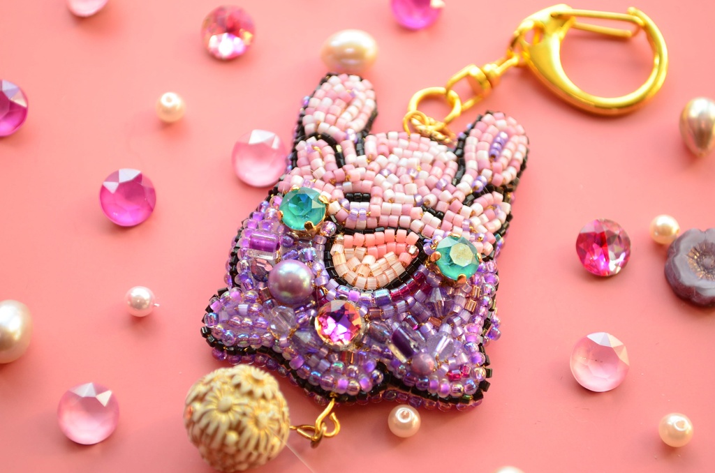 【キーホルダー】ヌメラちゃん【ビーズ刺繍】