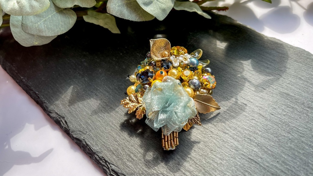 【ビーズ刺繡】ブーケ