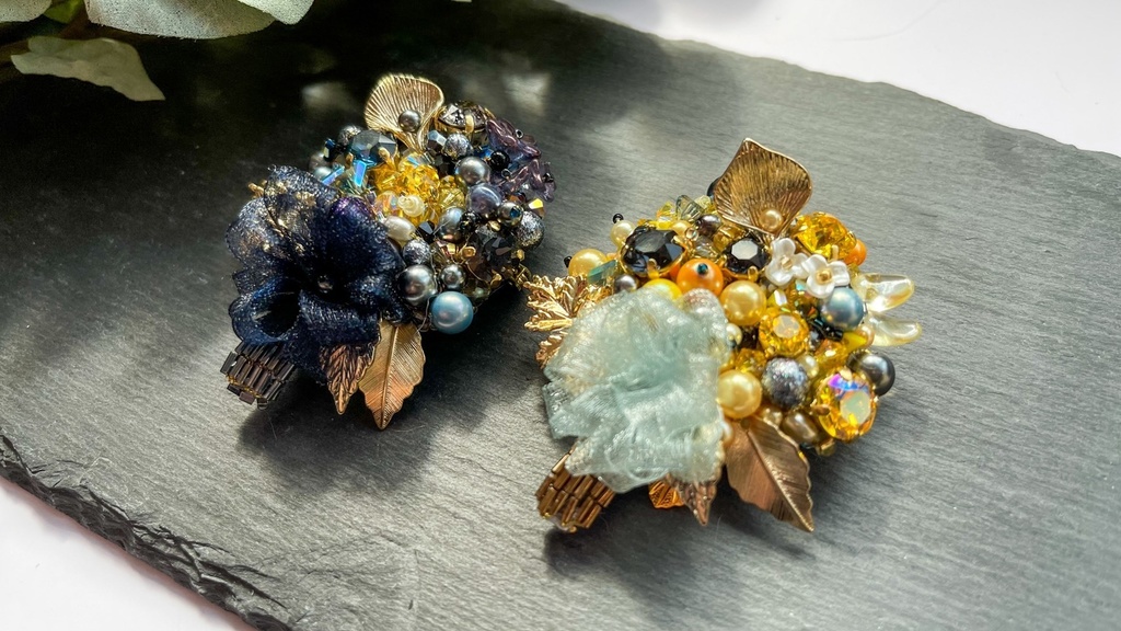 【ビーズ刺繡】ブーケ