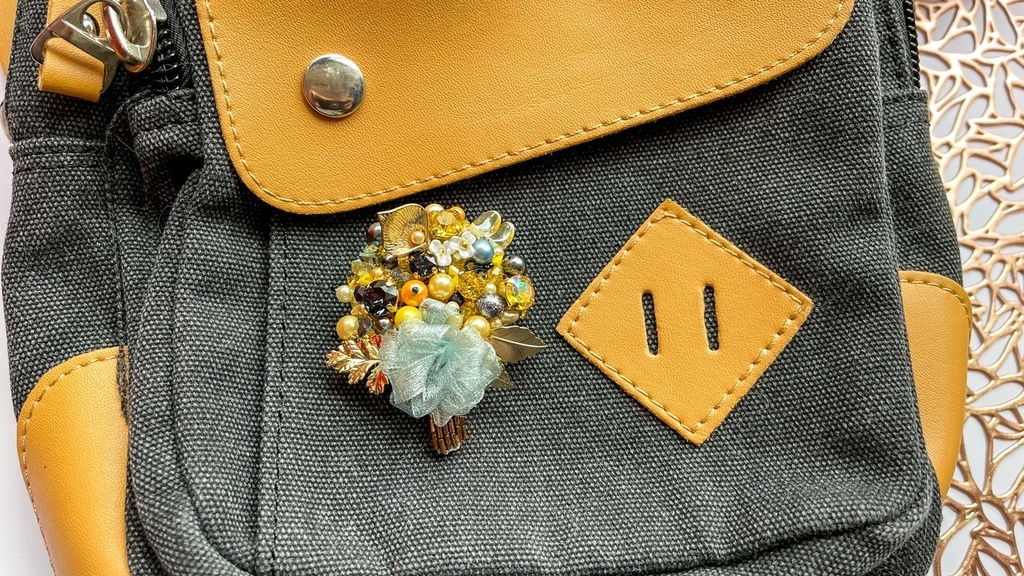 【ビーズ刺繡】ブーケ