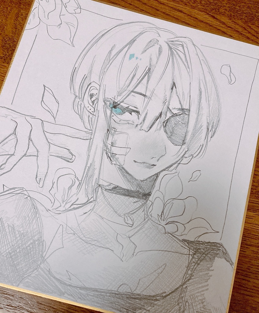 アナログ鉛筆作画原画