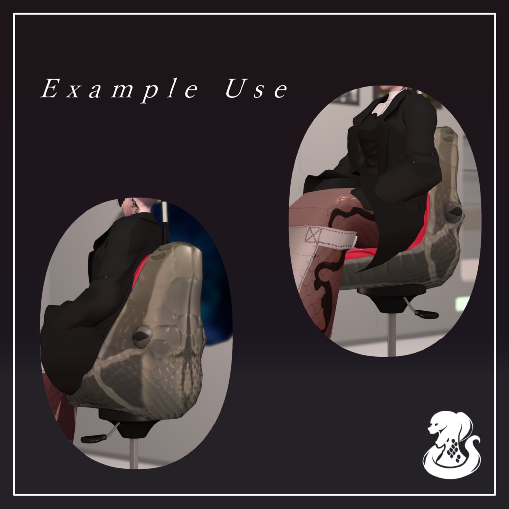 【VRCワールド向け3Dモデル】SnakeHeadChair