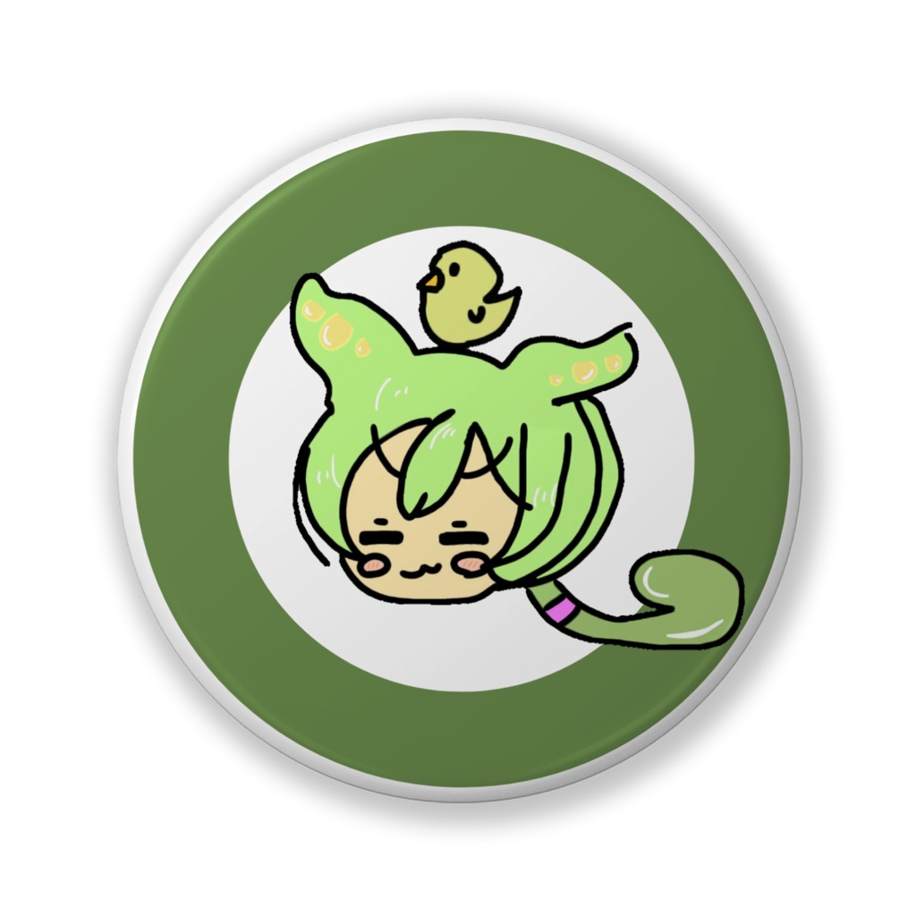 ひよこ付きノーマルずんだもん缶バッジ
