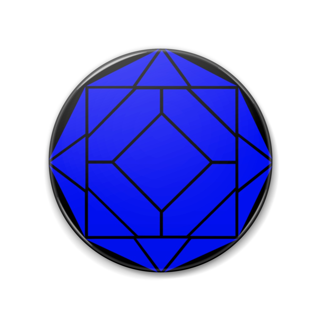 【缶バッジ】0-ENK ロゴ (文字なし/黒)