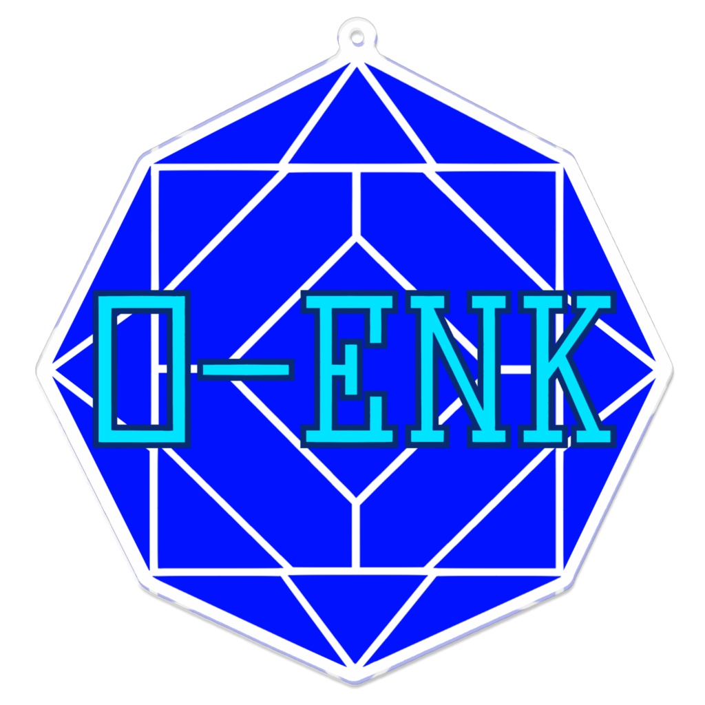 【アクリルキーホルダー】0-ENK ロゴ (白)