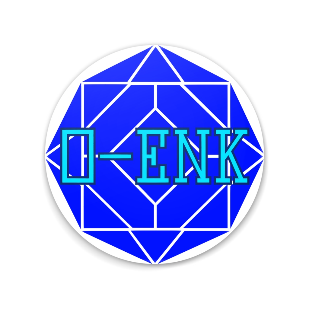 【缶ミラー】0-ENK ロゴ (白)