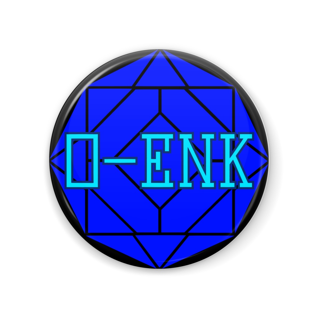 【缶ミラー】0-ENK ロゴ （黒）