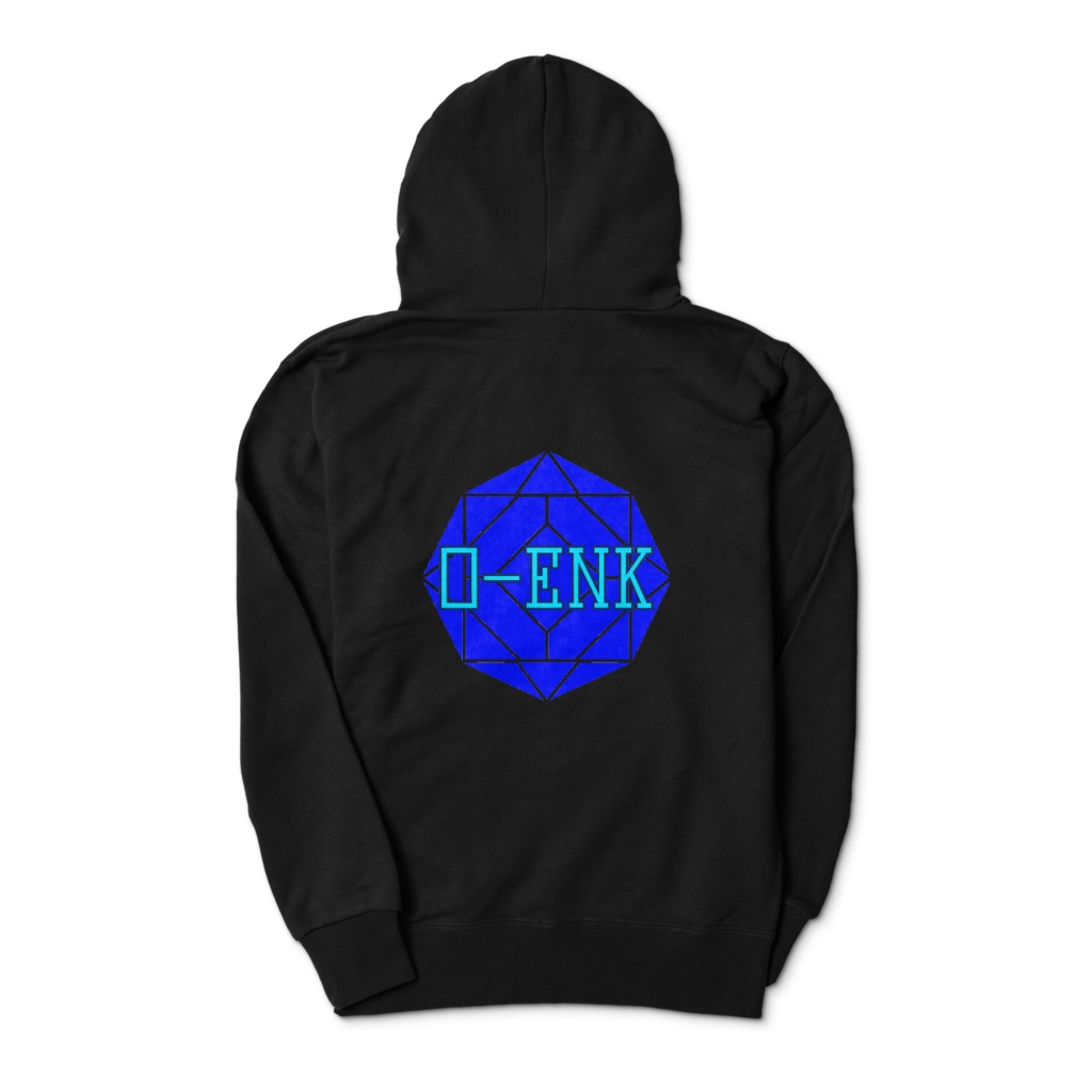 【パーカー】0-ENK ロゴ 両面 (ブラック)