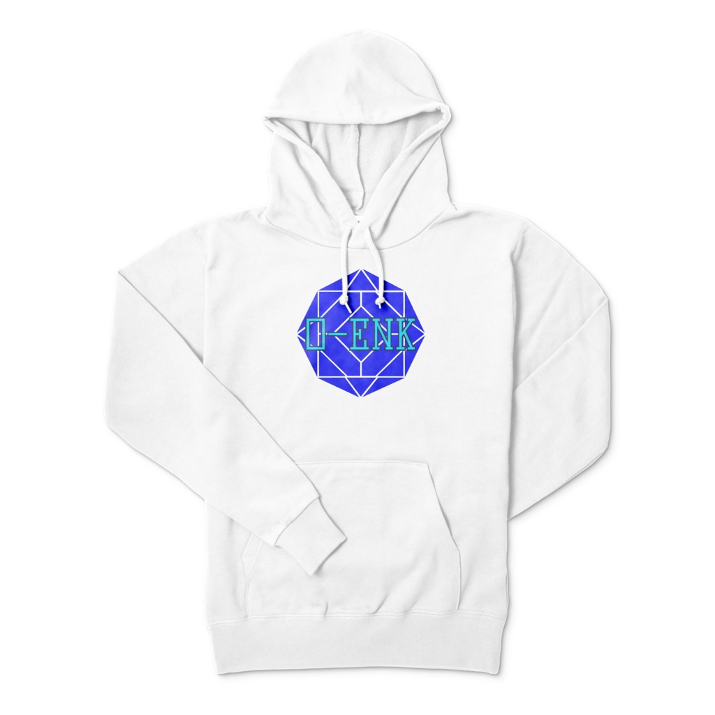 【パーカー】0-ENK ロゴ 両面 (ホワイト)