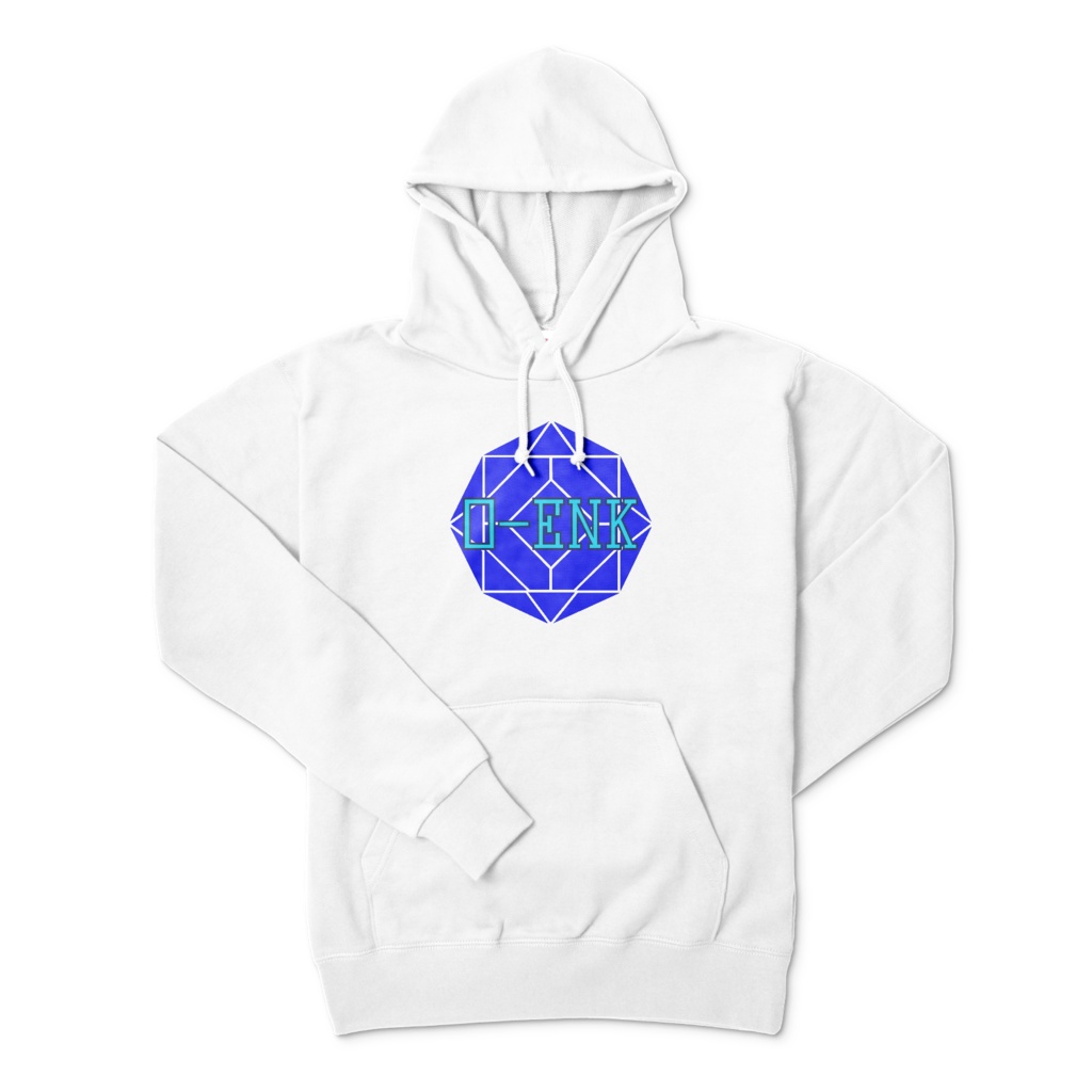 【パーカー】0-ENK ロゴ 両面 (ホワイト)