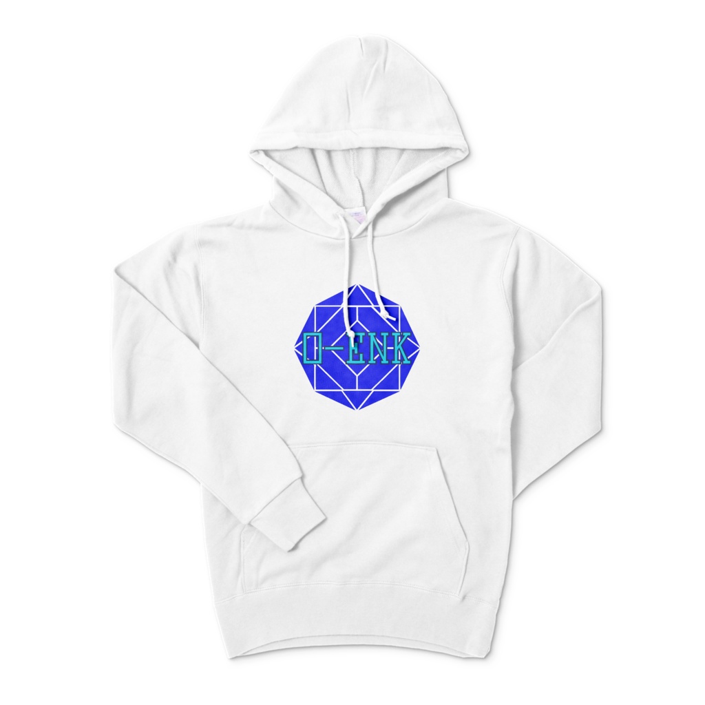 【パーカー】0-ENK ロゴ 両面 (ホワイト)